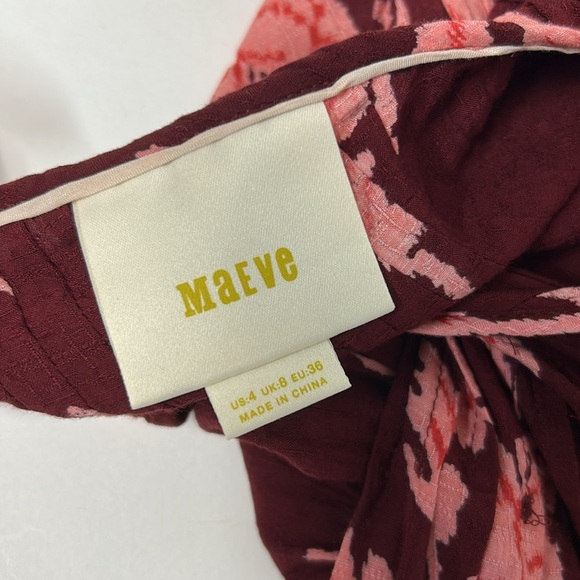 Maeve Red Relaxed Buttoned Tank Top size 4 - Picture 5 of 7